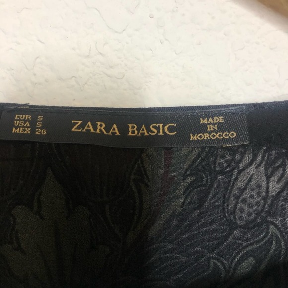 Zara Tulip Printed Mod Retro Drop Waist Dress S - Picture 6 of 7